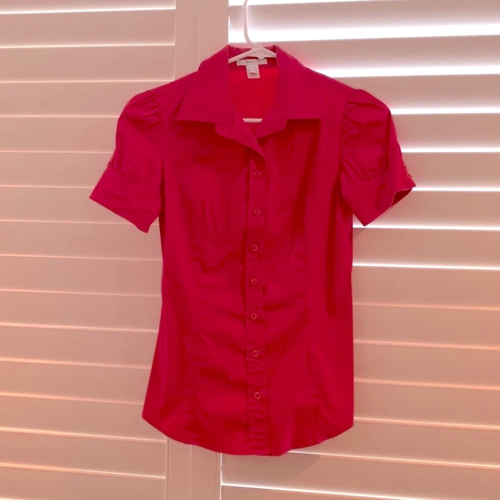 Mango button up collared top